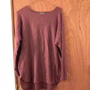 INC International Concepts Dolman Sleeved Lightweight Sweater Medium in Maroon